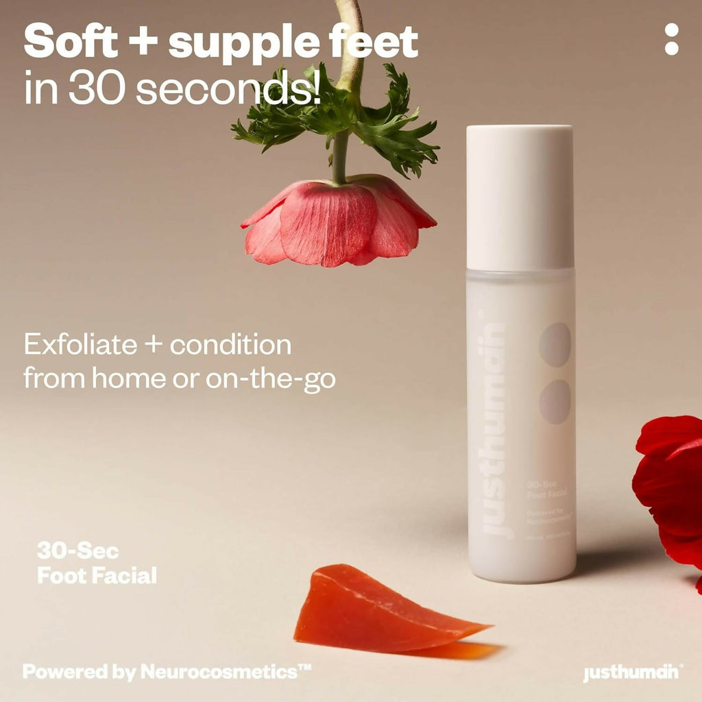 JustHuman 30 Sec Foot Facial Lotion For Remove Dead Skin & Instant Exfoliation