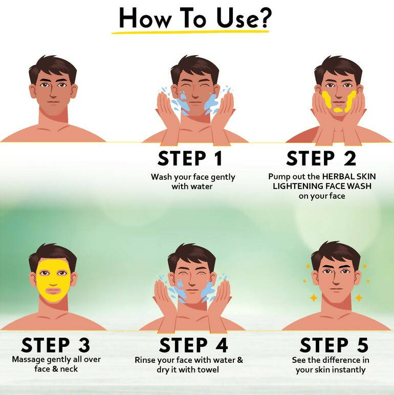 Muuchstac Herbal Skin Lightening Haldi Face Wash For Men