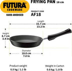 Hawkins Futura Hard Anodised Frying Pan 18 cm Diameter (AF18)