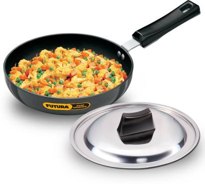 Hawkins Futura Hard Anodised Frying Pan 22 cm Diameter with Lid 1 L (AF22RS) Hover Image
