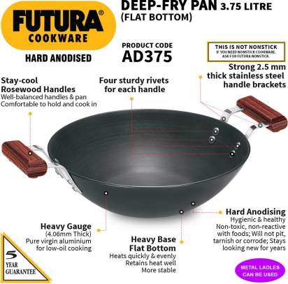 Hawkins Futura Flat Bottom Kadhai 30 cm Diameter 3.75 L (AD375) Main Image