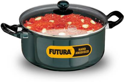 Hawkins Futura Hard Anodized Stewpot 24 cm Diameter 5 L with Lid (AST50G) Hover Image