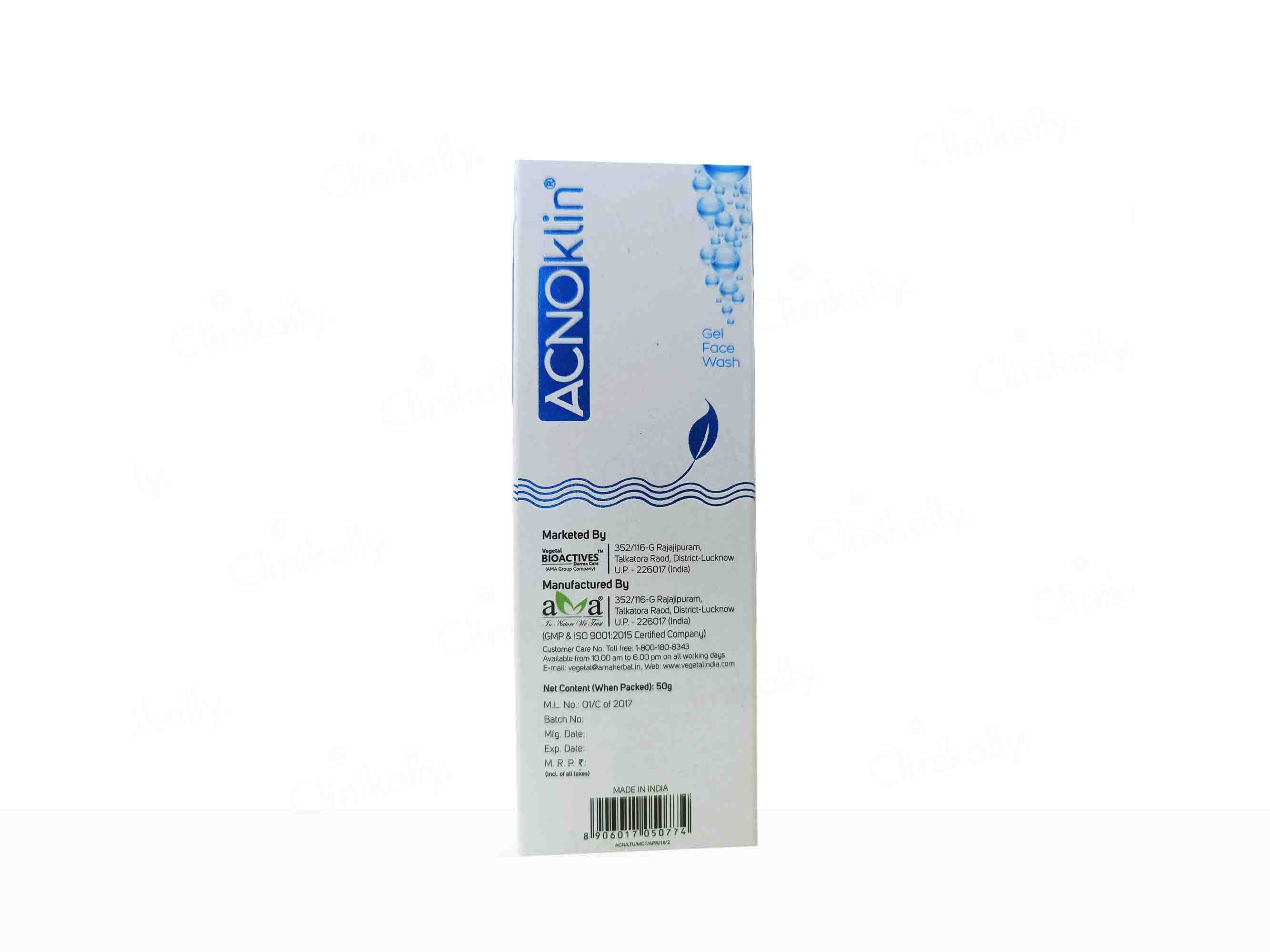 Vegetal Acnoklin Gel Face Wash