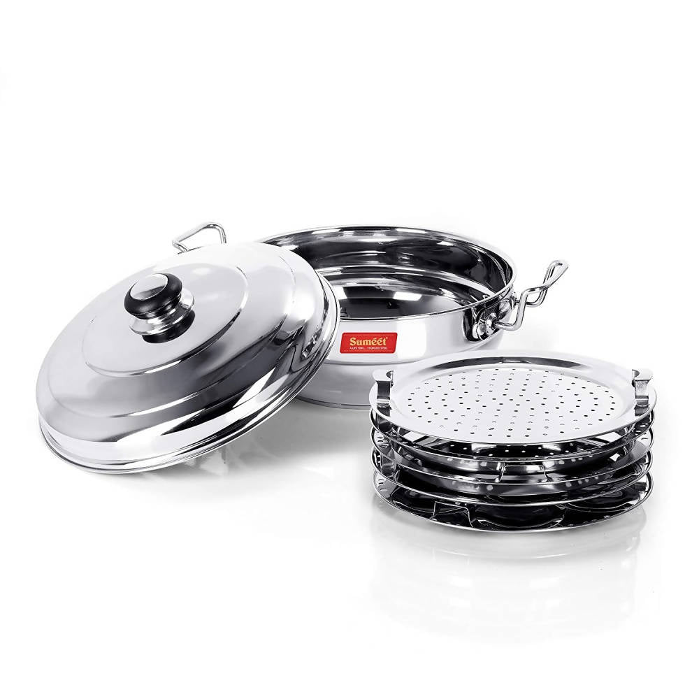 Sumeet Stainless Steel Kadhai Set with Lid and 5 Plates