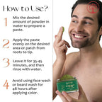 Ivory Natural Beard Black Color Organic - Instant Natural Plant Based Beard Color Powder