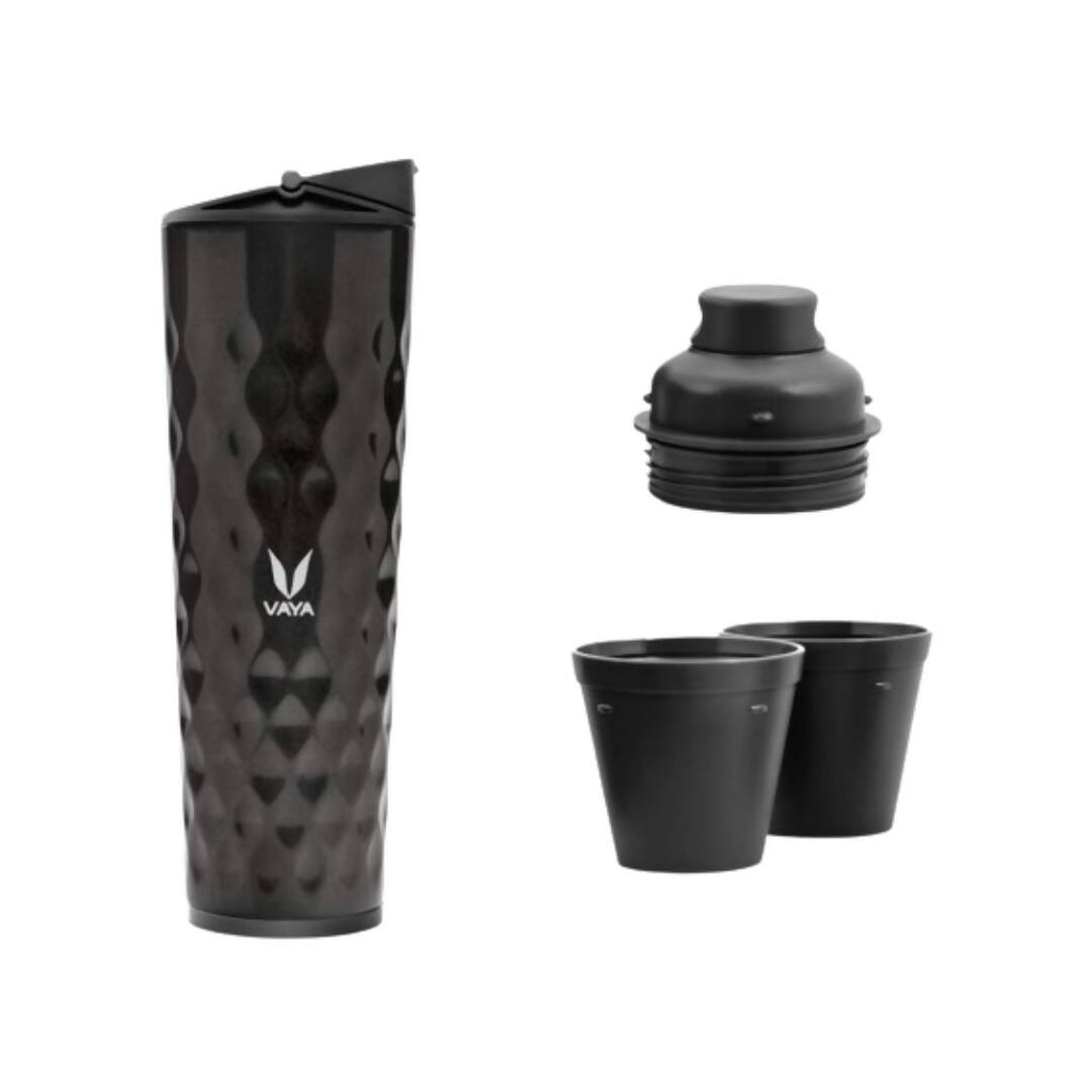 Vaya Drynk Stainless Steel Water Bottle Tumbler for Office - 600ml (Black)