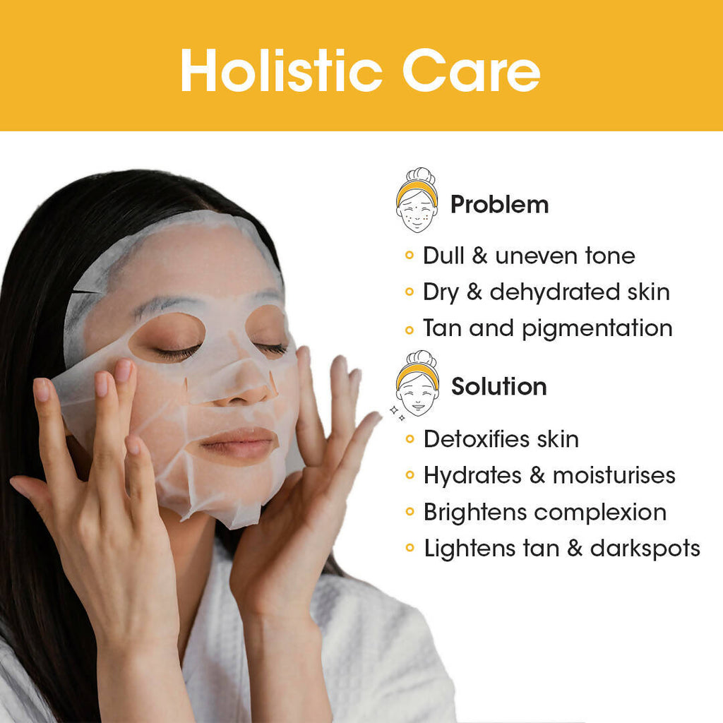 TAC - The Ayurveda Co. Ubtan Serum Sheet Mask | with Sandalwood, Saffron & Turmeric
