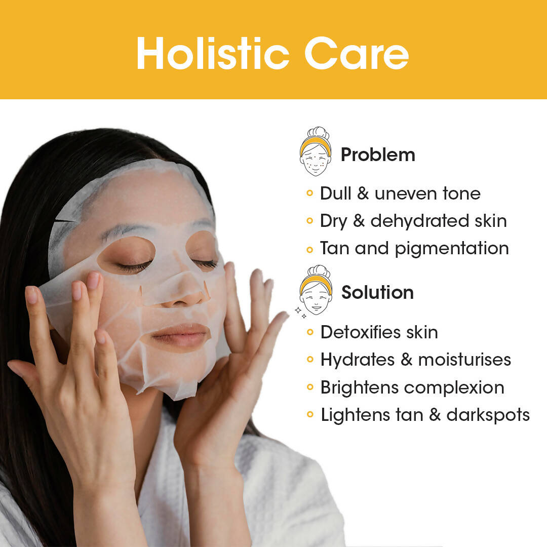 TAC - The Ayurveda Co. Ubtan Serum Sheet Mask | with Sandalwood, Saffron & Turmeric