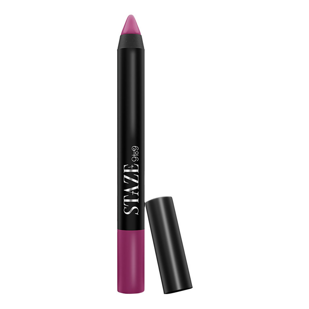 Staze 9 To 9 Pout On Matte And Smudgeproof Lip Crayon - 12 Fine Wine