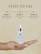 Flawora Anti-Grey Hair Serum With 1.5% Silverfree And 2% Melanogrey For Reversing Grey Hair