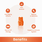 Purna Gummies Superfruits Collagen Mixed Fruit Flavour Gummies for Hair and Skin