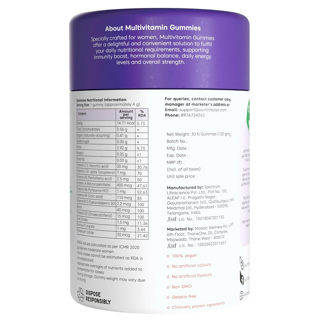 Little Joys Multivitamin Gummies For Mothers - Strawberry Flavor Main Image