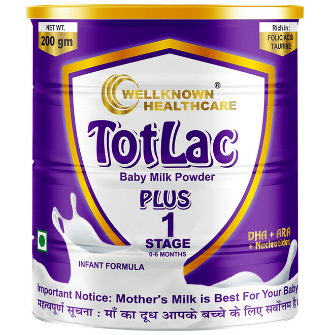 Wellknown Healthcare Totlac Plus Baby Milk Powder Stage 1, Upto 6 Months Hover Image