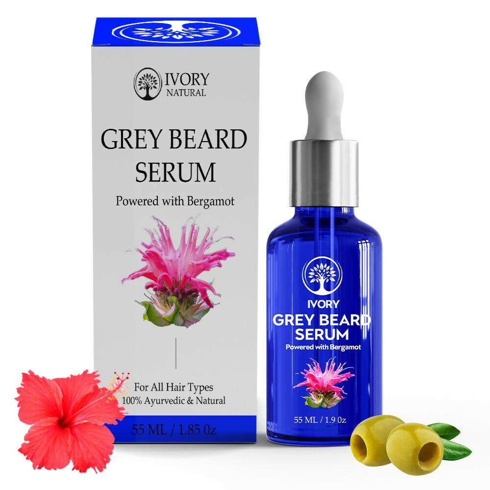 Ivory Natural Greys Beard Serum Restore Natural Black Color Of Grey White Beard