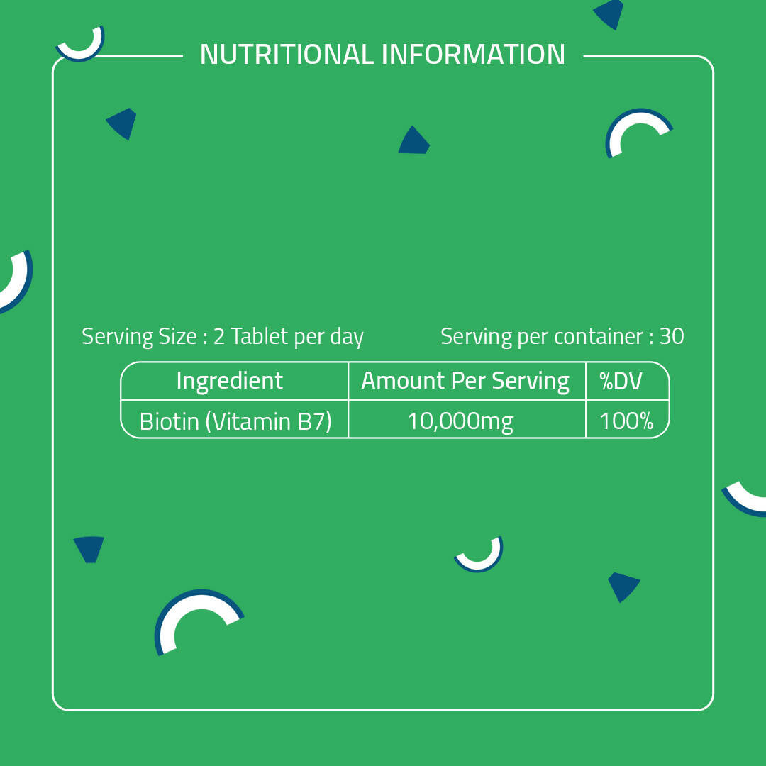 Laurik Biotin Tablets For Men And Women | Biotin Supplement For Hair Growth And Glowing Skin