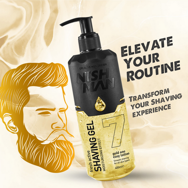 NishMan Fresh Active Shaving Gel Moisturizing Effect - Gold One Main Image