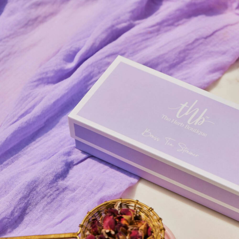 The Herb Boutique Fleur Brass Tea Strainer