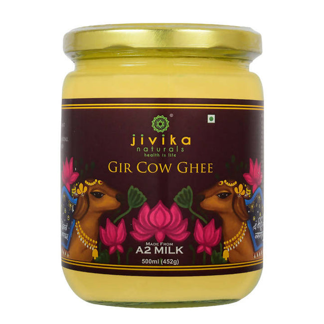 Jivika Naturals Gir Cow Ghee | Made From Grass Fed Cow's Milk | Nutritious Organic Desi Ghee Main Image