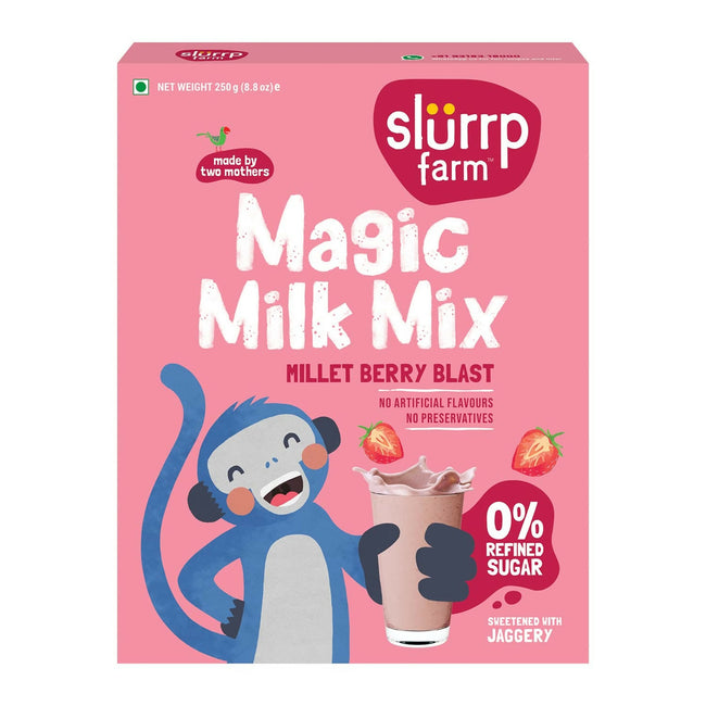 Slurrp Farm Berry Blast Milk Mix Sweetened with Jaggery Powder Hover Image