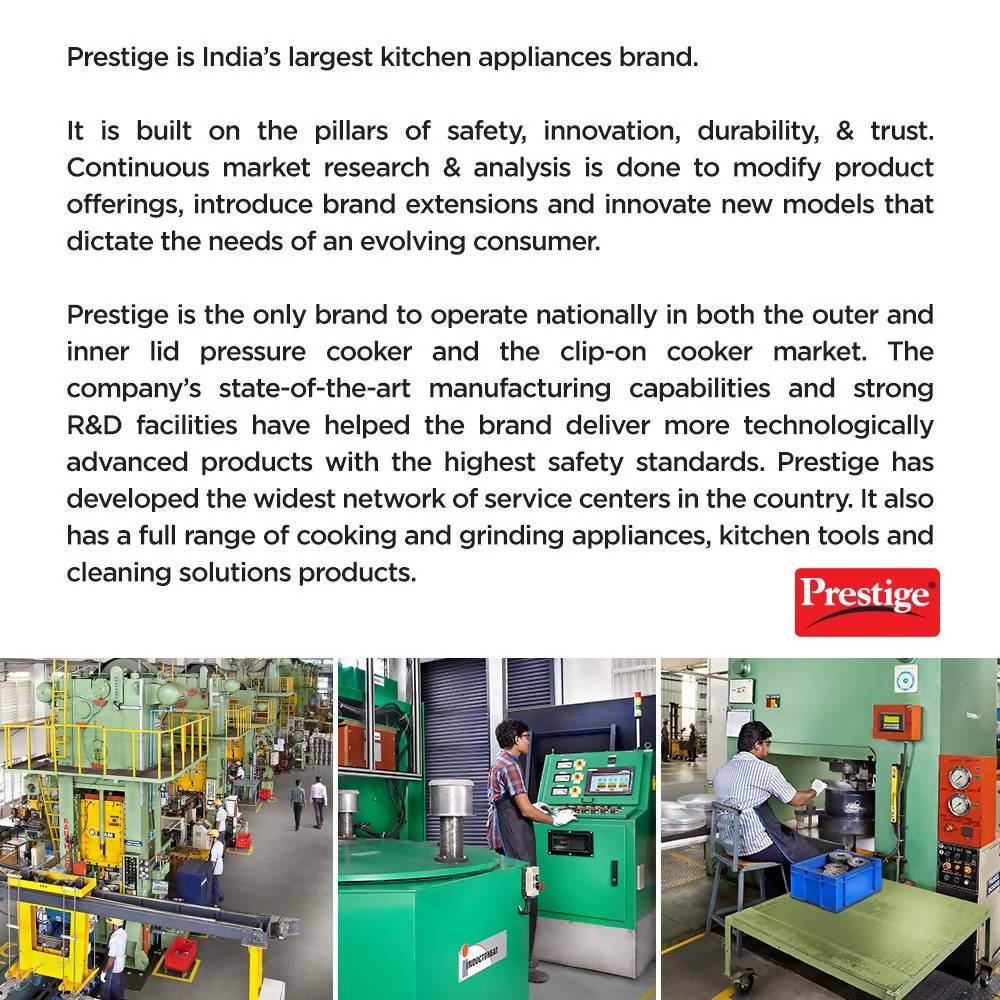 Prestige SS Deluxe Alpha Svachh Stainless steel Pressure Cooker