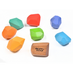 Nesta Toys Wooden Balancing Stones, Rainbow Stacking Toy for Kids, Montessori Toy (8 Pcs)
