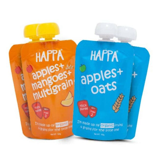 Happa Organic Baby Food Puree Grain and Fruit Blend Combo Hover Image