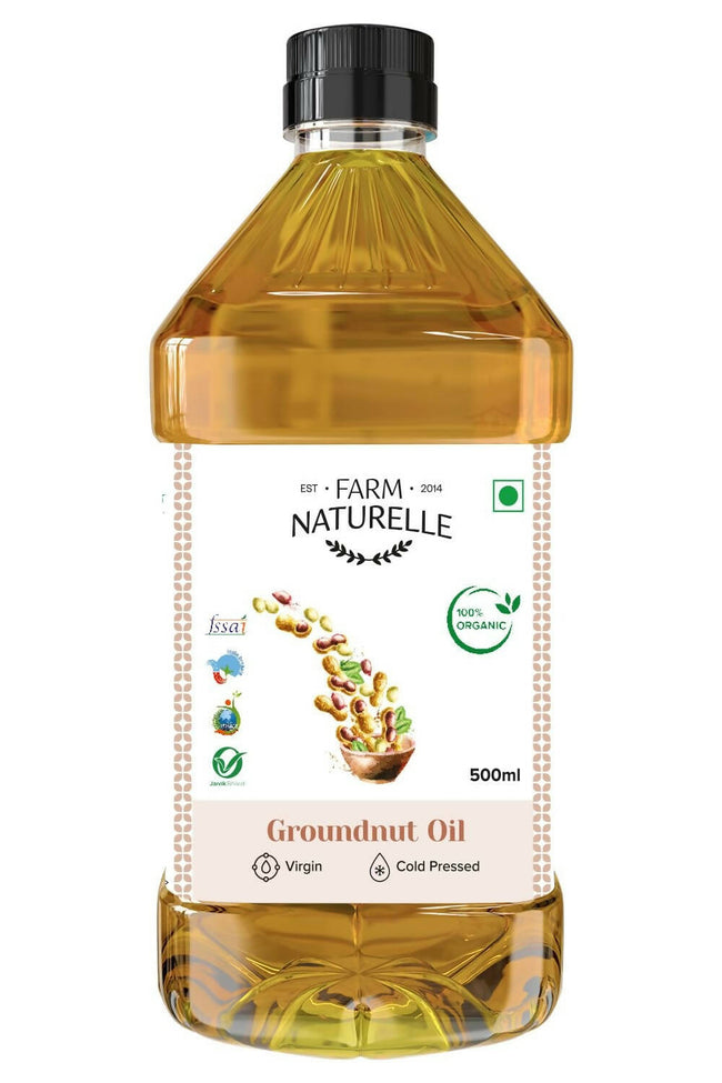 Farm Naturelle Organic Ghani Cold Pressed Virgin Groundnut/Peanut Oil Hover Image