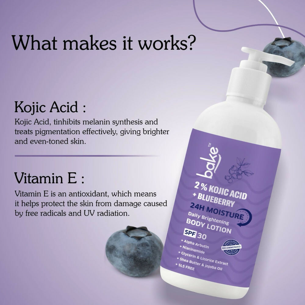 Bake 2% Kojic Acid Body Lotion SPF 30 PA+++ For Dark Spots