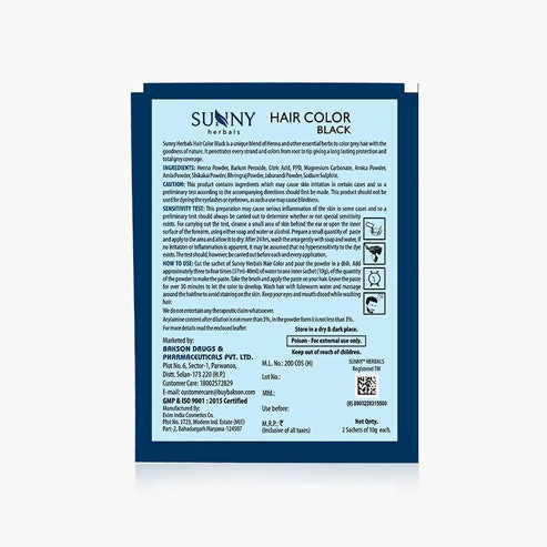Sunny Herbals Hair Color Black - Men