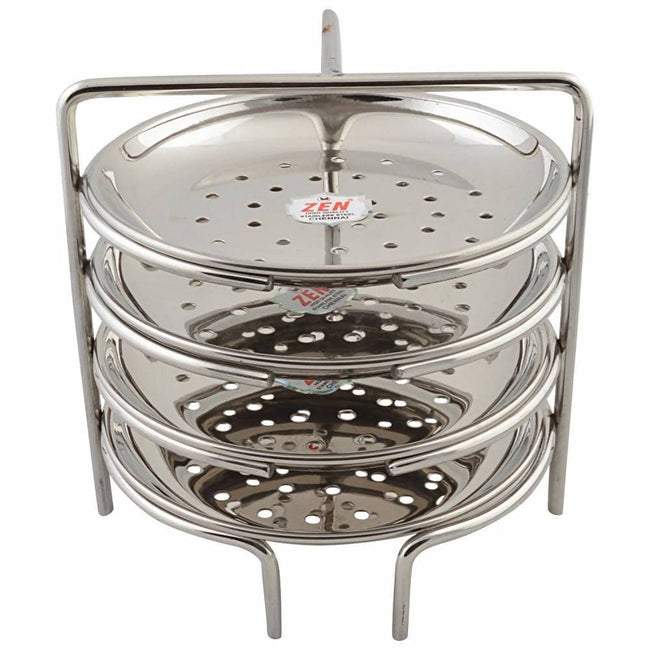 Jain Stainless Steel Small Idiappam Stand - 4 Plates Hover Image