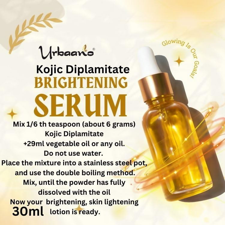 Urbaano Herbal Pure Kojic Acid Dipalmitate Powder for Skin Serum, Cream