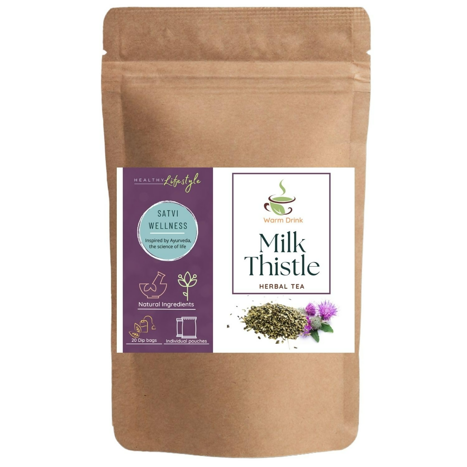 Satvi Wellness Milk Thistle Seed Tea Bags