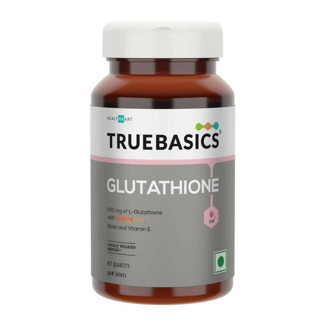 TrueBasics Glutathione with Nutroxsun, Biotin & Vitamin E Tablets Hover Image