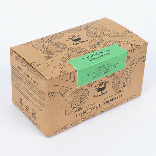 Tea Sense Tulsi Green Tea Bags Box Hover Image