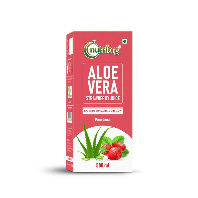 Nutriorg Aloevera Strawberry Juice Hover Image
