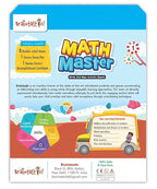 Braintastic Educational Game: Math Master (6-99 Years) Write & Wipe Reusable Activity Sheets with Free Puzzle for Kids