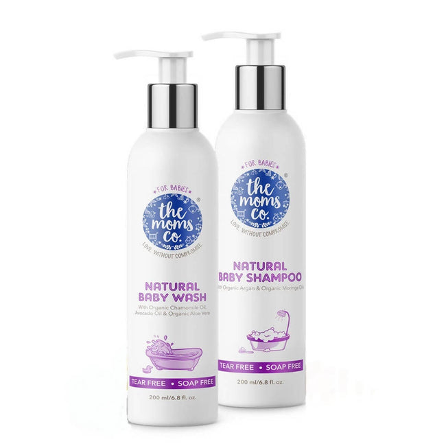The Moms Co Natural Tear-Free Cleaning Bundle For Baby Hover Image