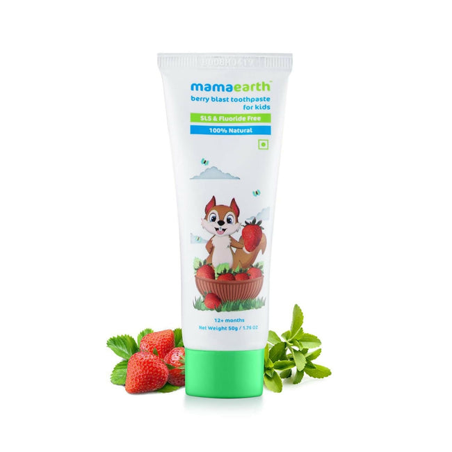 Mamaearth Natural Berry Blast Kids Toothpaste & Milky Soft Natural Baby Face Cream For Babies Main Image