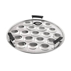 Cello Stainless Steel Induction Base Idli Cooker (Idly Maker) And Multi Kadhai With 6 Plates