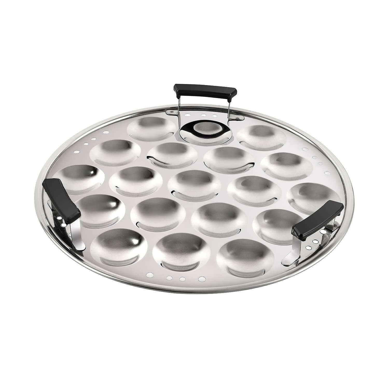 Cello Stainless Steel Induction Base Idli Cooker (Idly Maker) And Multi Kadhai With 6 Plates