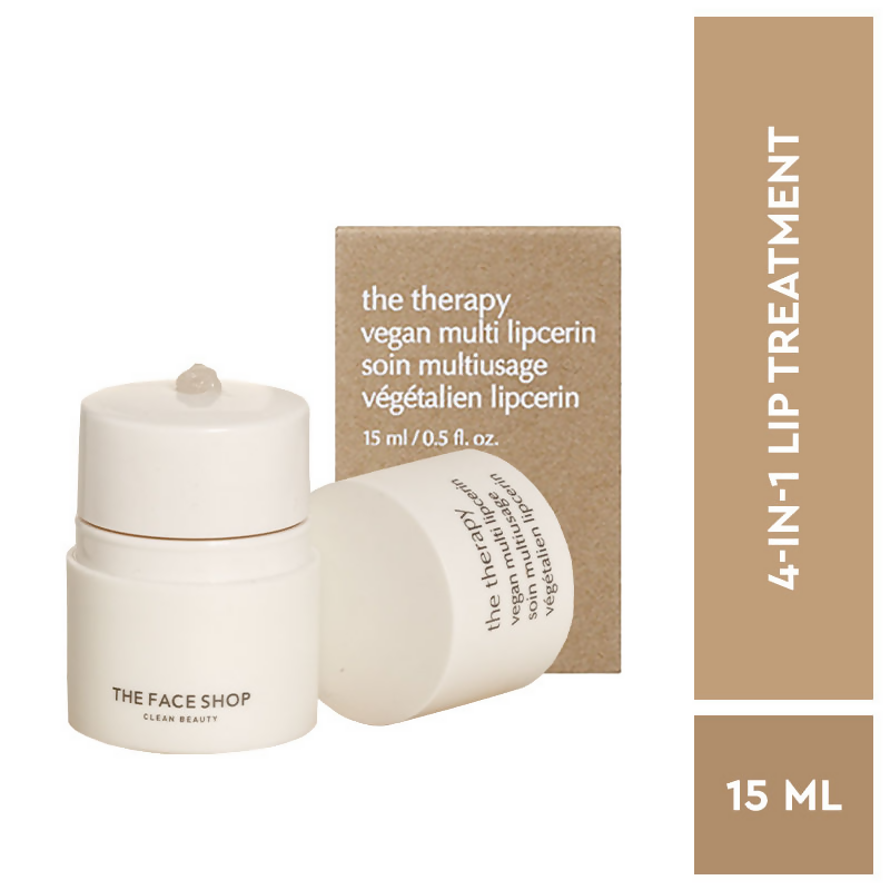 The Face Shop The Therapy Lipcerin, 12HR Moisture Lip Mask, Balm & Scrub