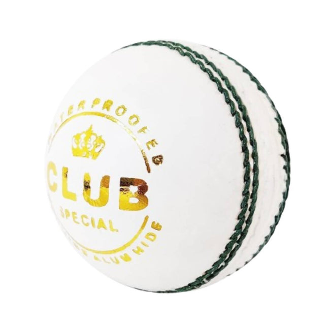Prokick Club Four Piece Leather Cricket Ball - White Hover Image
