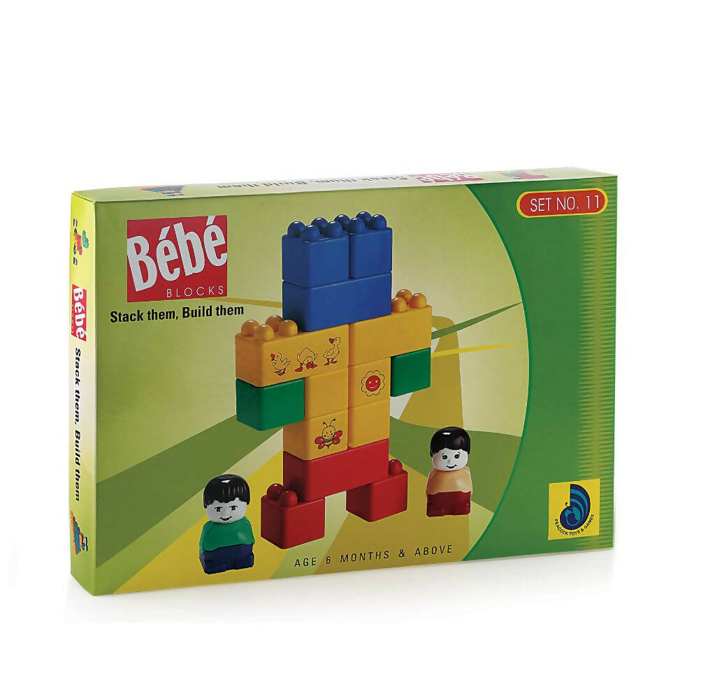 Peacock Learning & Educational Building Interlocking Blocks Set For Kids- Bebe Set No 11