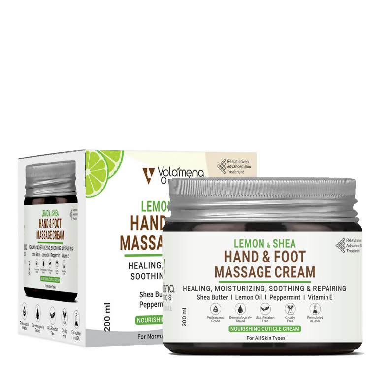 Volamena Organics Lemon & Shea Hand And Foot Whitening Massage Cream