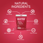 Purna Gummies Hair Biotin Cranberry Sugar Free Gummies with Vitamin B12 for Hair & Nail