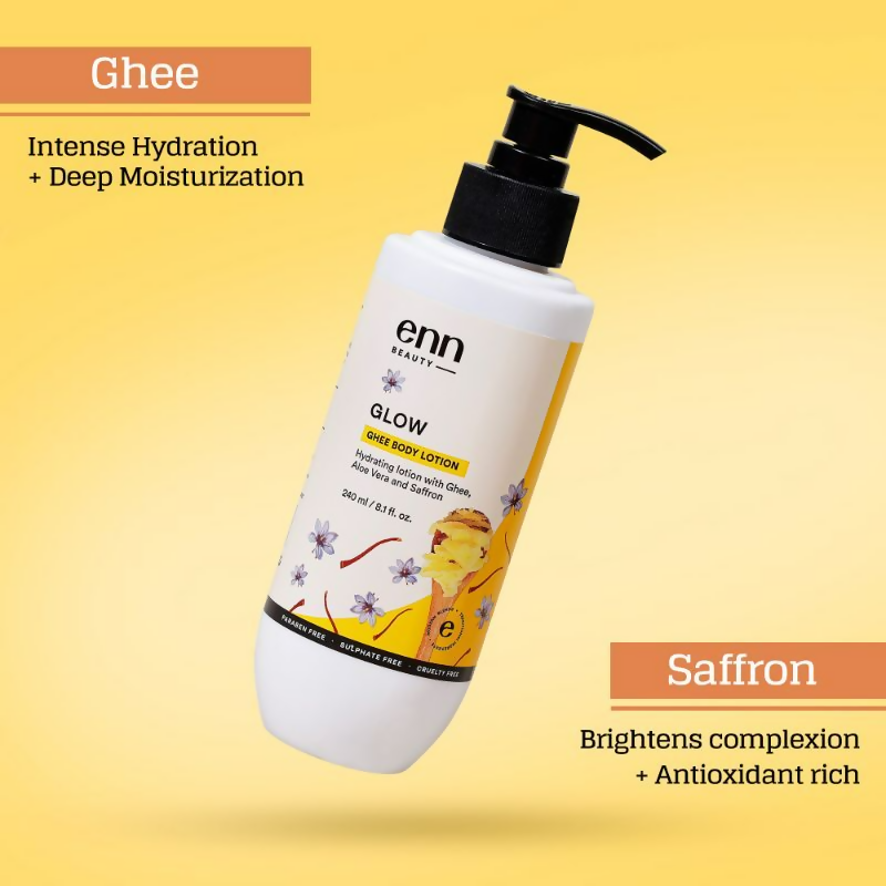 Enn Hydrating Body Lotion Cream With Ghee, Aloe Vera & Saffron