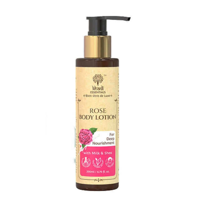 Khadi Essentials Rose Body Lotion Hover Image
