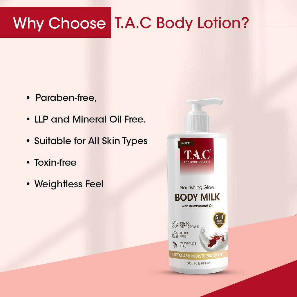 TAC - The Ayurveda Co. Nourishing Glow Body Milk with Kumkumadi Oil