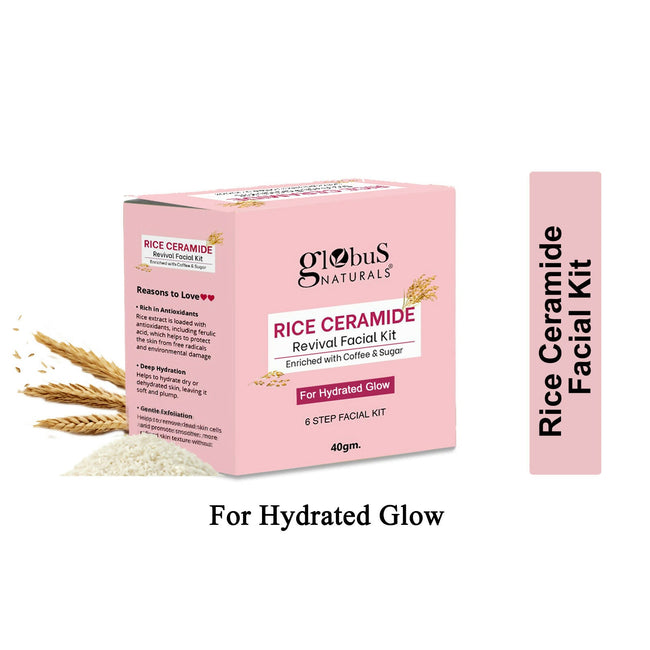 Globus Naturals Rice Ceramide 6 Step Facial Kit For Korean Glass Skin Main Image