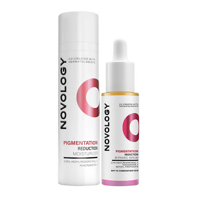 Novology Bi-Phasic Hyper Pigmentation Serum + Pigmentation Reduction Moisturizer Combo Hover Image